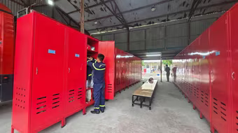 Tủ bảo quản trang phục - Giải pháp hiện đại cho công tác chữa cháy và cứu nạn, cứu hộ