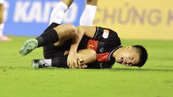 Thành Trung may mắn chỉ chấn thương nhẹ