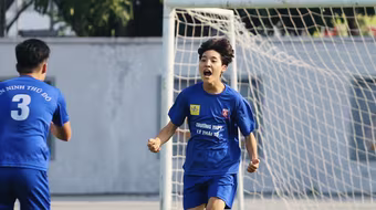 Hạnh phúc vì thỏa nguyện ghi bàn tại giải bóng đá An ninh Thủ đô