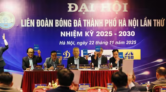 Toàn cảnh Đại hội nhiệm kỳ Liên đoàn Bóng đá thành phố Hà Nội