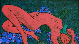 Tranh nude khắc gỗ của Trần Giang Nam