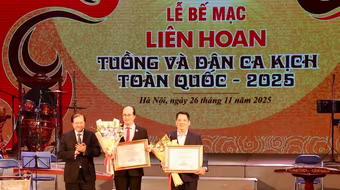 Trao 20 huy chương Vàng tại Liên hoan Tuồng và Dân ca kịch toàn quốc 2025