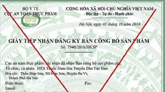 Hợp tác xã Thuốc Nam gia truyền sử dụng giấy công bố sản phẩm giả mạo
