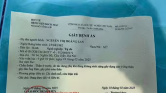 Giả mạo giấy tờ, bệnh án có con dấu giả của Bệnh viện Bạch Mai để kêu gọi từ thiện