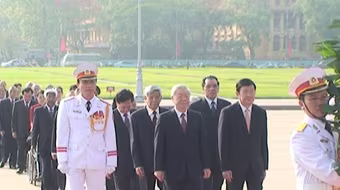 Lãnh đạo Đảng, Nhà nước viếng Chủ tịch Hồ Chí Minh