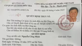 Truy nã đặc biệt Chủ tịch Hội đồng quản trị Tổng công ty Cây xanh Công Minh
