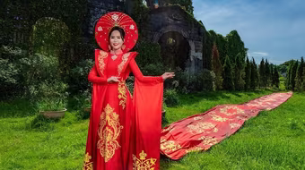 Chiếc áo dài nặng 200kg lập kỷ lục Guinness Việt Nam