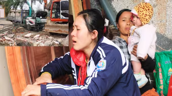 Nỗi đau trùng tang vụ xe cẩu kéo sập cổng chào nhà văn hóa