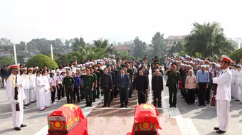 Đón nhận hài cốt liệt sỹ hy sinh tại Lào