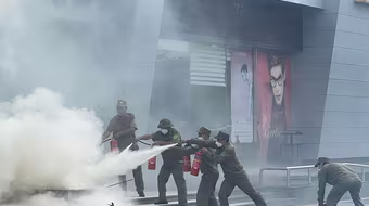 Xử lý tình huống cháy giả định tại Trung tâm thương mại Savico Megamall Long Biên