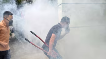 Hình ảnh hữu ích trong tình huống diễn tập khi thoát nạn tình huống cháy ở chung cư mi 