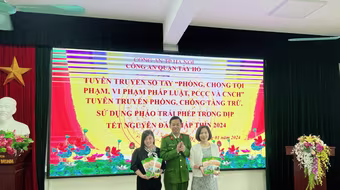 Tuyên truyền đảm bảo an toàn cháy, nổ, không tàng trữ pháo trái phép, cho học sinh