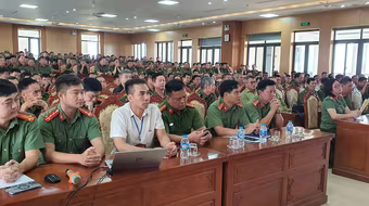 Lực lượng tham gia bảo vệ an ninh, trật tự ở cơ sở tập huấn xử lý tình huống đột xuất, phát sinh trong thực hiện nhiệm vụ