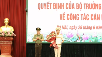 Công an Hà Nội công bố quyết định của Bộ trưởng Bộ Công an về công tác cán bộ