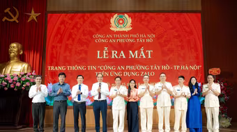 Công an phường Tây Hồ ra mắt kênh tương tác phục vụ nhân dân