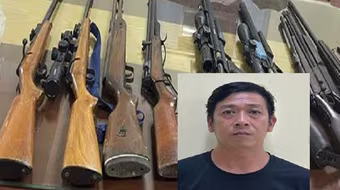 Phát hiện đối tượng cất giấu trong nhà 9 khẩu súng quân dụng