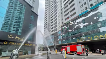 Ứng phó, xử lý sự cố cháy, nổ giả định tại Khu đô thị Nam Đô Complex