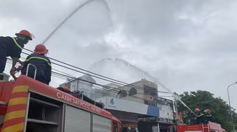 Thực tập phương án chữa cháy tại Cửa hàng xăng dầu Phúc Tiến