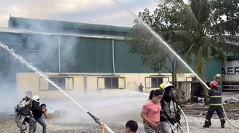 Thực tập phương án chữa cháy tại cơ sở tiềm ẩn nguy cơ cháy cao