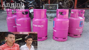 Nhân viên và lái xe thông đồng lấy trộm bình gas