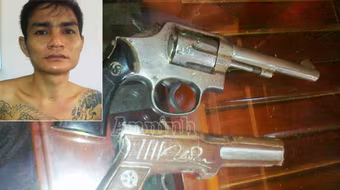 Bắt tên cướp vai xăm hình rồng, hai tay hai súng