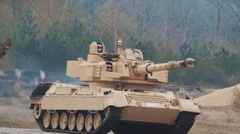 Xe tăng Leopard 1A5 cổ điển sánh ngang T-14 Armata nhờ tháp pháo Cockerill 3105 