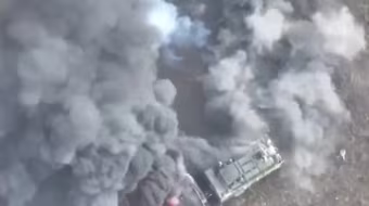 Hệ thống phòng không Bắc cực Tor-M2DT bị phá hủy sau đòn tấn công của UAV