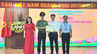 Xây dựng phường Trúc Bạch tiêu biểu về phong trào toàn dân bảo vệ an ninh Tổ quốc