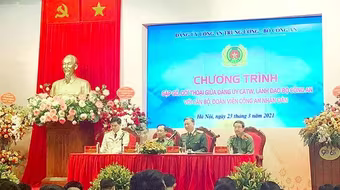 Đại tướng Tô Lâm - Bộ trưởng Bộ Công an đối thoại với đoàn viên thanh niên CAND