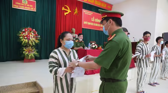 'Ngày về" của 22 phạm nhân thi hành án tại Trại tạm giam số 2