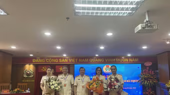 Trung tá Nguyễn Ngọc Huy tiếp tục được tín nhiệm làm Chủ tịch Công đoàn Công an quận Hai Bà Trưng