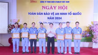 Ngày hội "Toàn dân bảo vệ an ninh Tổ quốc” Công ty TNHH Điện Stanley Việt Nam