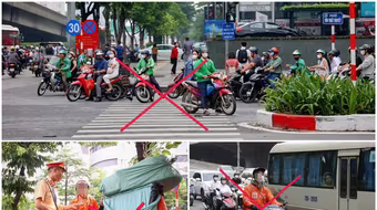 Cảnh sát giao thông tăng cường xử lý vi phạm của 'xe ôm' công nghệ 