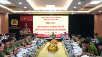 Công an Hà Nội thảo luận, đánh giá nội dung trọng tâm và đề xuất triển khai các giải pháp phần mềm 