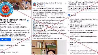 Cảnh báo trang facebook tích xanh giả mạo Bộ Tài Chính hỗ trợ lấy lại tiền bị lừa