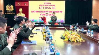Công bố quyết định của Giám đốc Công an thành phố Hà Nội về công tác cán bộ
