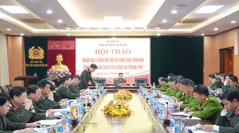 Công an Hà Nội tổ chức hội thảo tham gia ý kiến đối với dự thảo các văn bản tổng kết năm 2025