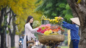 Những vườn hoa di động trên phố