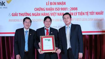 HDBank nhận giải thưởng “Ngân hàng Việt Nam quản lý tiền tệ tốt nhất”