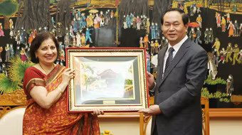 Bộ trưởng Trần Đại Quang tiếp Đại sứ Ấn Độ, Trung Quốc