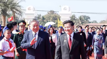 Tổng Bí thư Tô Lâm và Phu nhân dự Lễ kỷ niệm 50 năm Quốc khánh Lào