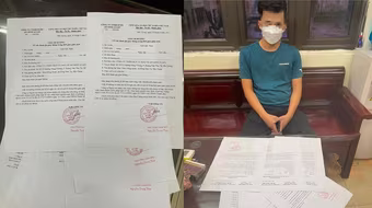 Kiểm tra nam thanh niên lái ô tô, phát hiện 18 giấy đi đường "khống"