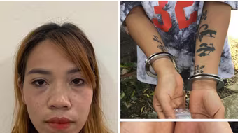 Hình xăm lạ trên cánh tay người phụ nữ 'găm' ma túy 