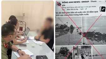 Đăng tin "Vỡ đê... 500 nóc nhà chìm trong biển nước" một quản trị viên bị phạt