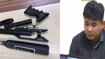 Lên mạng xã hội mua linh kiện về lắp ráp thành súng hơi để bắn chim