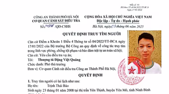 Công an Hà Nội truy tìm đối tượng liên quan vụ gây rối trật tự công cộng