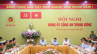 Khai mạc Hội nghị Đảng ủy Công an Trung ương 6 tháng đầu năm 2025 