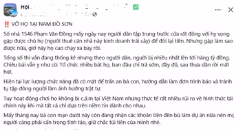 Thông tin về vụ việc xảy ra ở phường Nam Đồ Sơn