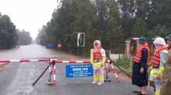 Cảnh sát giao thông sẵn sàng các phương án chống cơn bão số 9