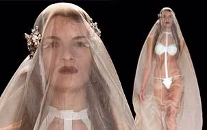 Choáng với kiểu váy cưới kết hợp bikini